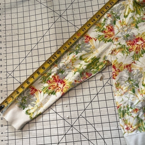 Three Hearts Floral Zip Up Hooded Sweatshirt Size PL New No Tags. Colorful - Picture 6 of 6